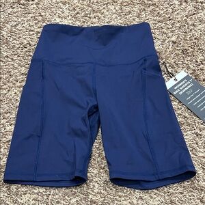 NWT navy pure stretch 7" running tights sz Small